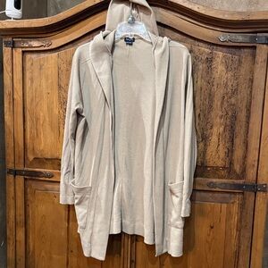Splendid Tan Waffle Knit Hoodie with pockets